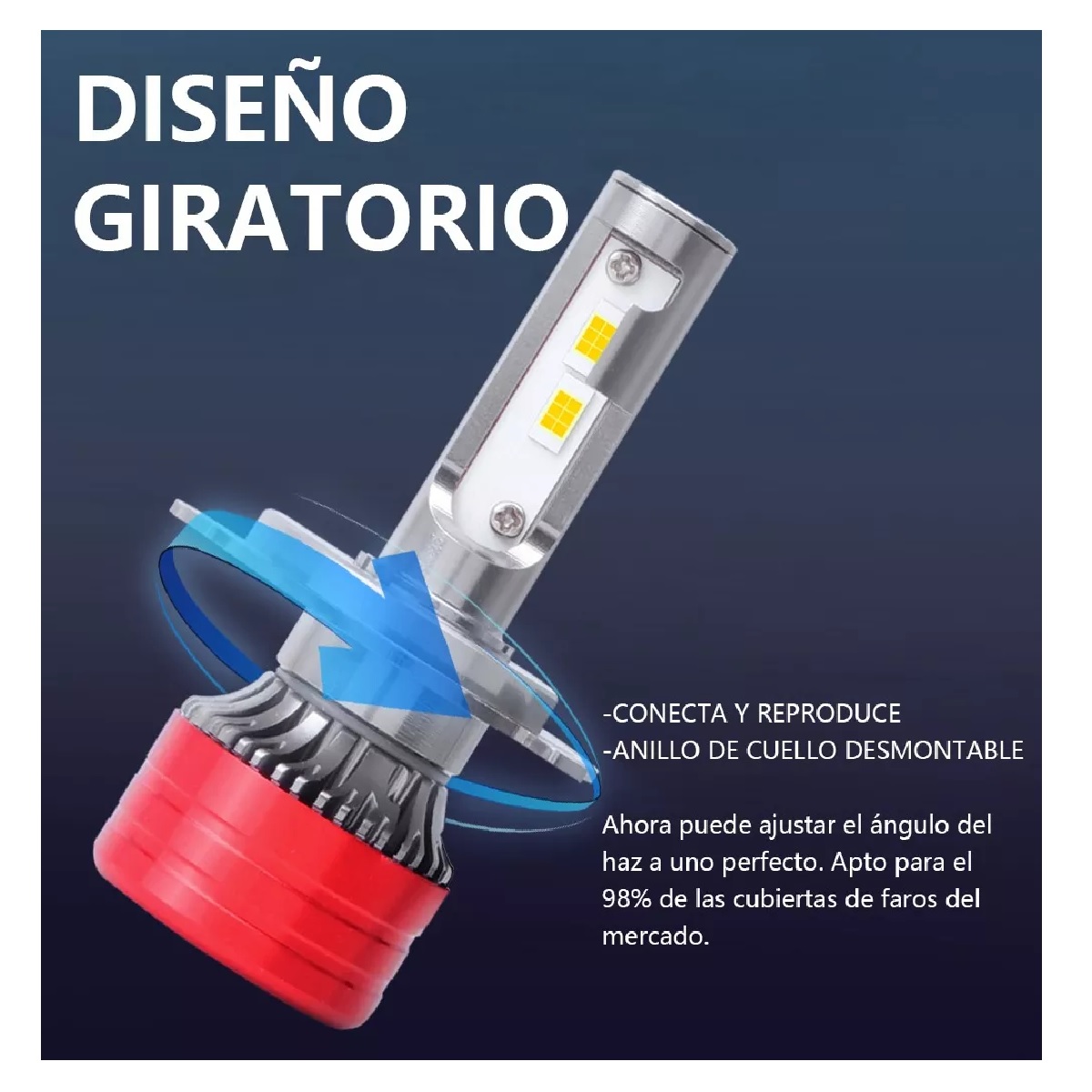 Kit De Faros Led 20000lm Para Luz Alta Y Baja 6500k H4