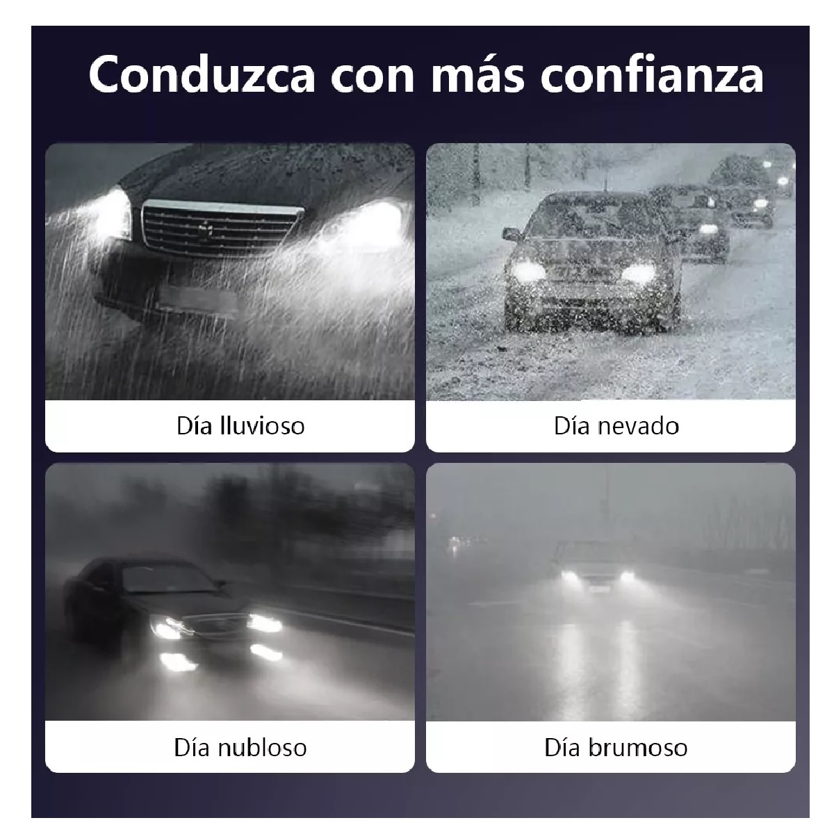Kit De Faros Led 20000lm Para Luz Alta Y Baja 6500k H4