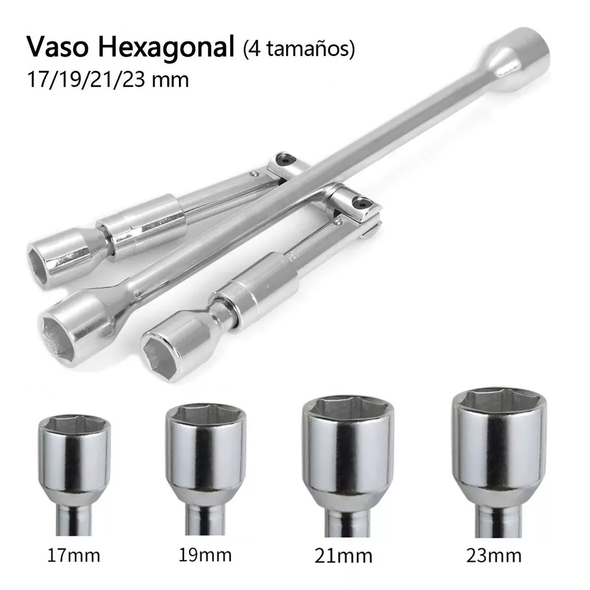 Kit 3pcs Llave Cruz Cruceta Reforzada Para Auto 17/19/21/23mm