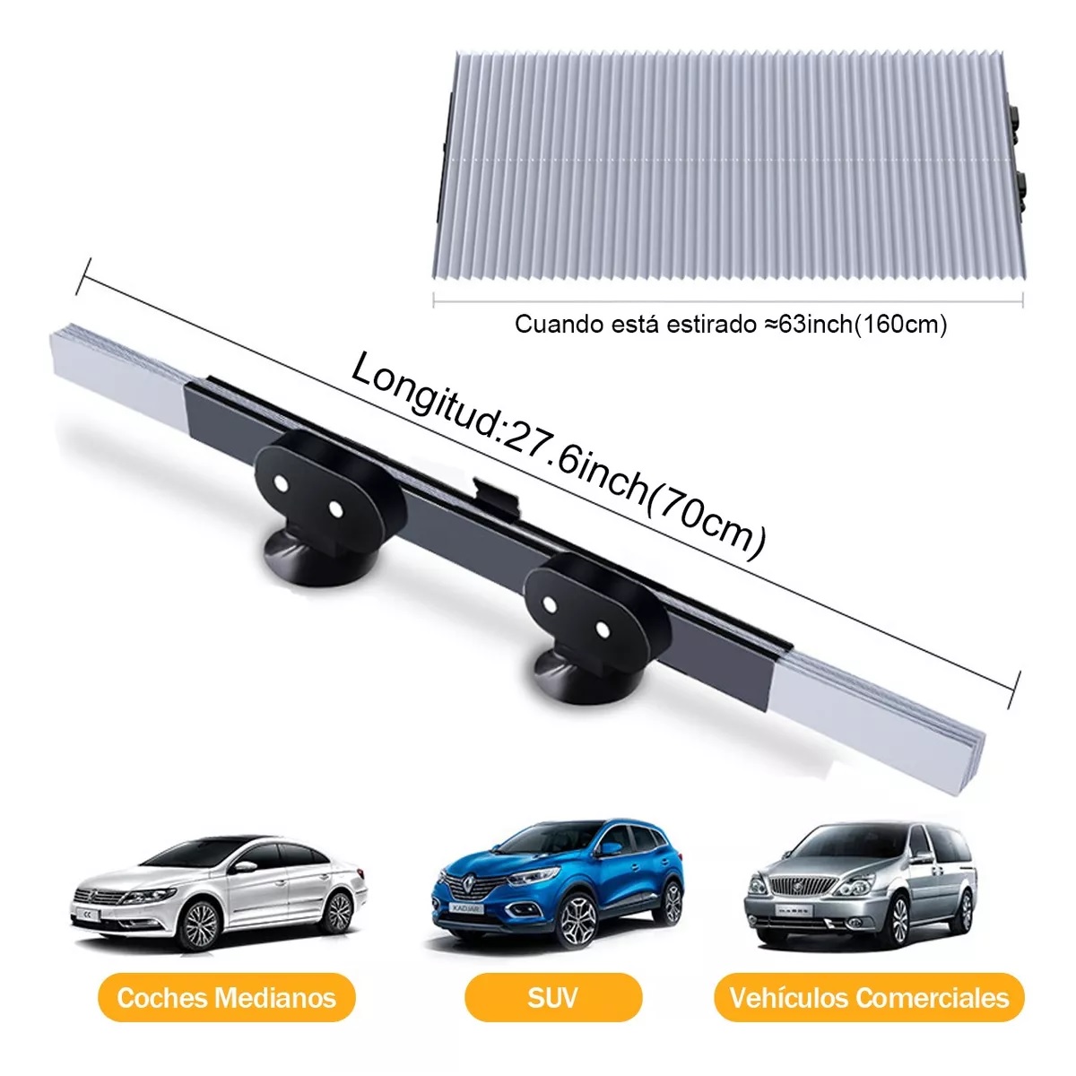 Parasol Cubre Sol Retráctil Para Parabrisas Auto O Camioneta