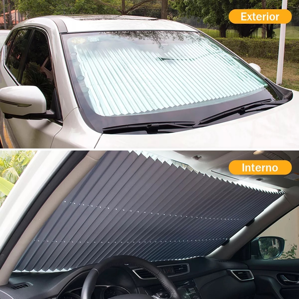Parasol Cubre Sol Retráctil Para Parabrisas Auto O Camioneta