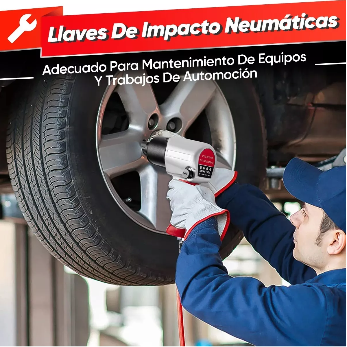 Llave De Impacto Pistola Neumática 700 N.m Profesional 1/2''