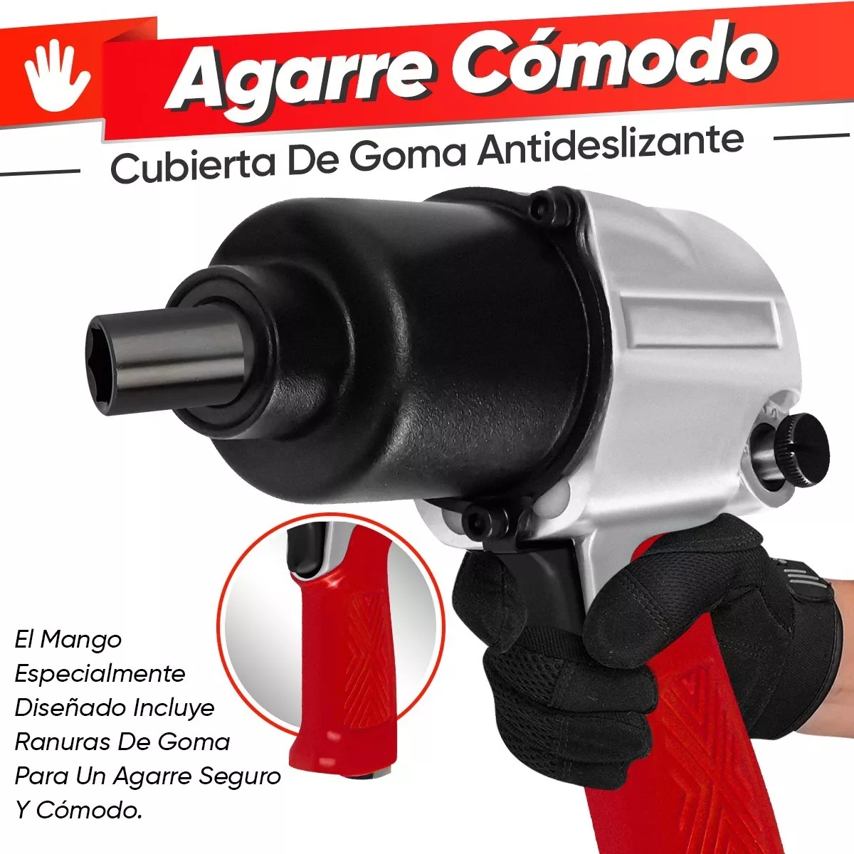 Llave De Impacto Pistola Neumática 700 N.m Profesional 1/2''