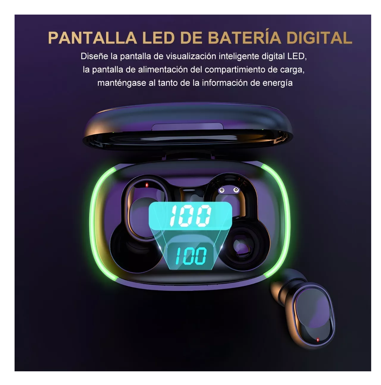 Audífonos Inalámbricos Bluetooth Morado Oscuro