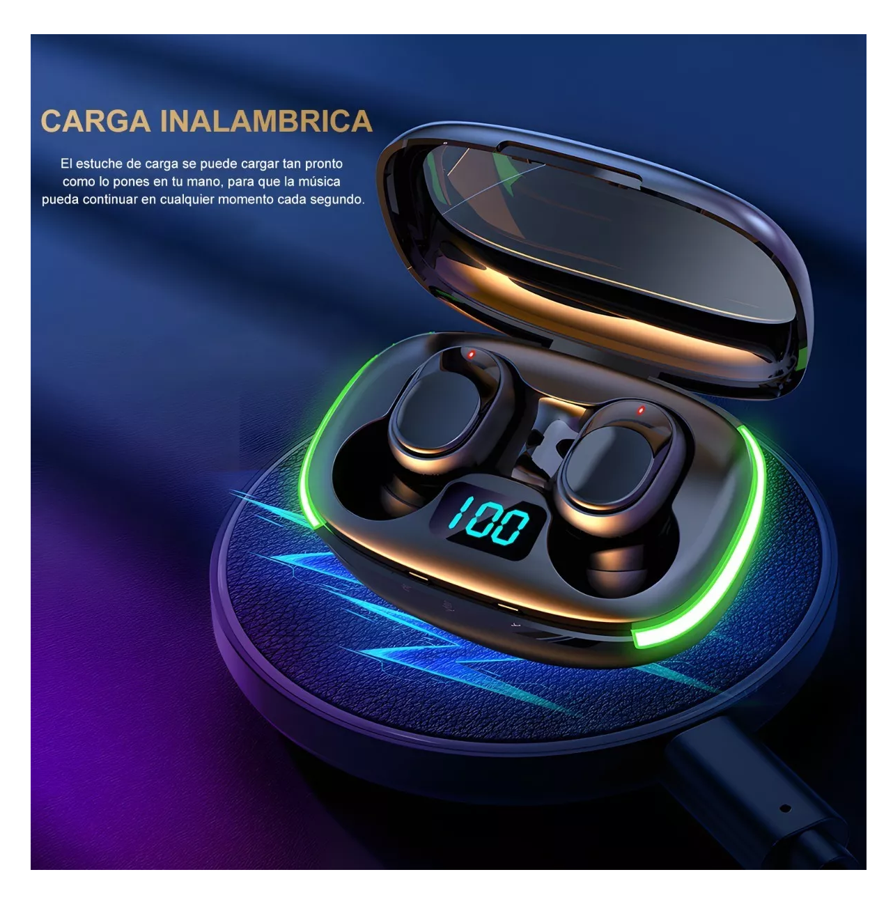 Audífonos Inalámbricos Bluetooth Morado Oscuro