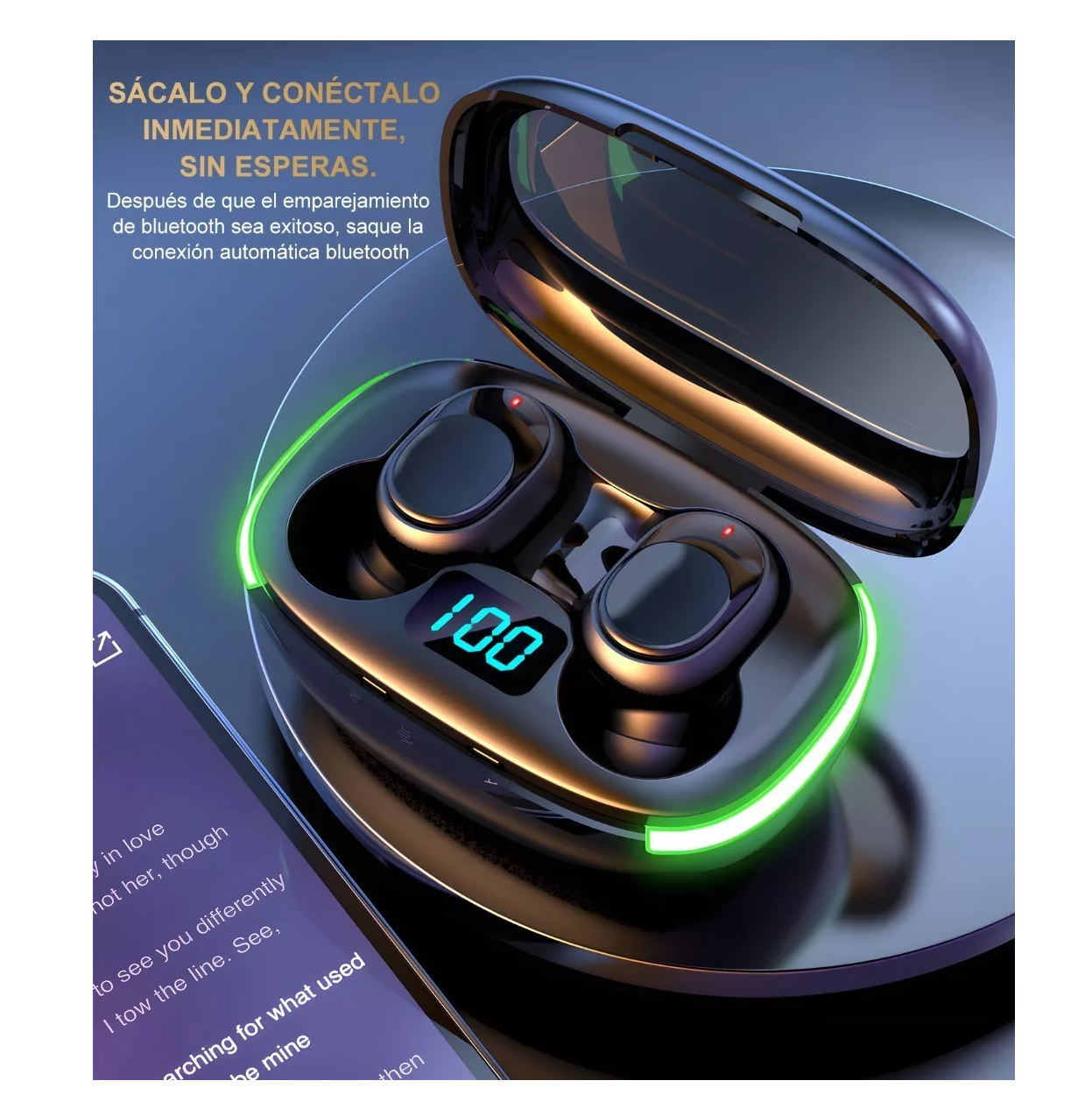 Audífonos Inalámbricos Bluetooth Morado Oscuro