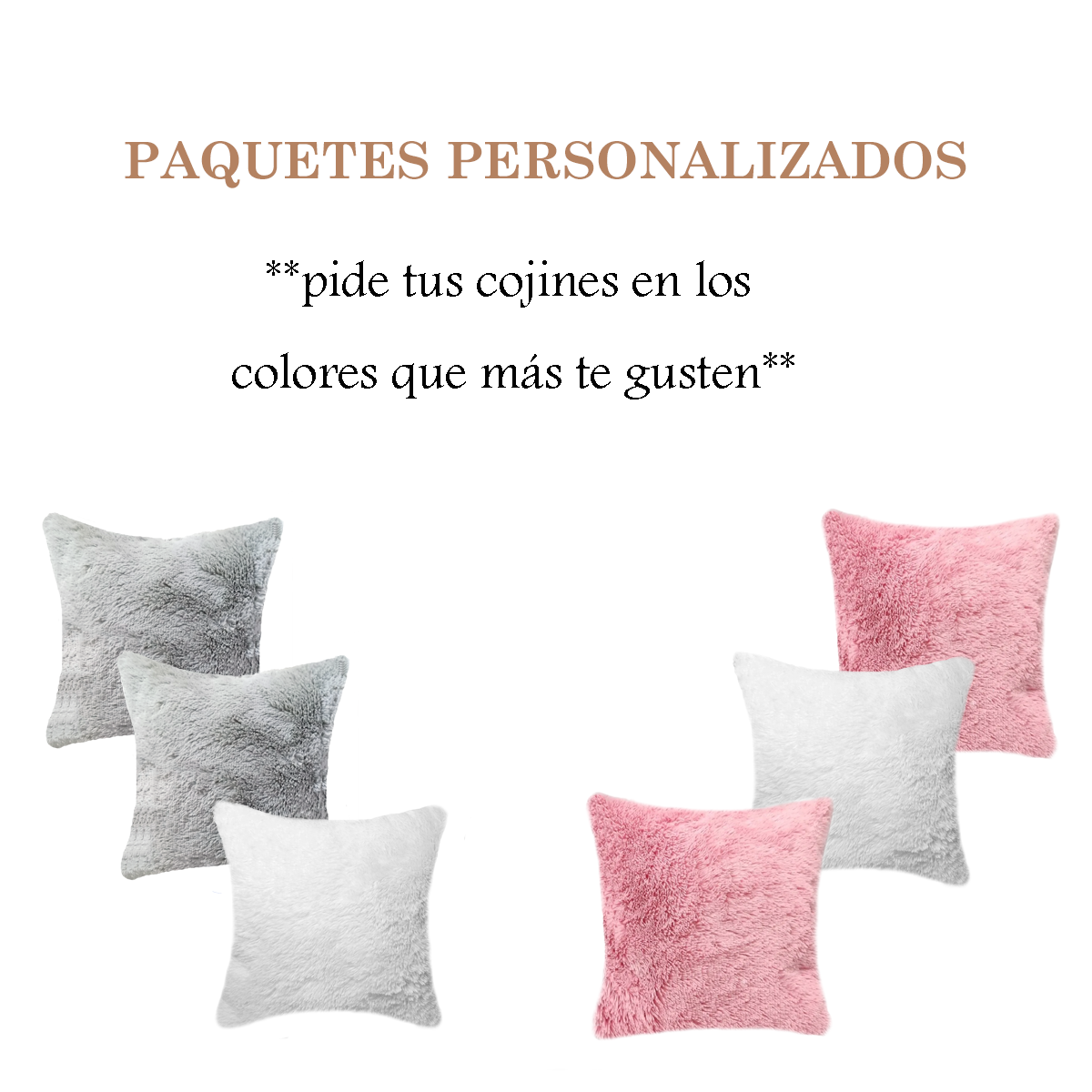 Set De 3 Cojines Rellenos Peluche Extra Suave 45 Cm | Conjunto Baby