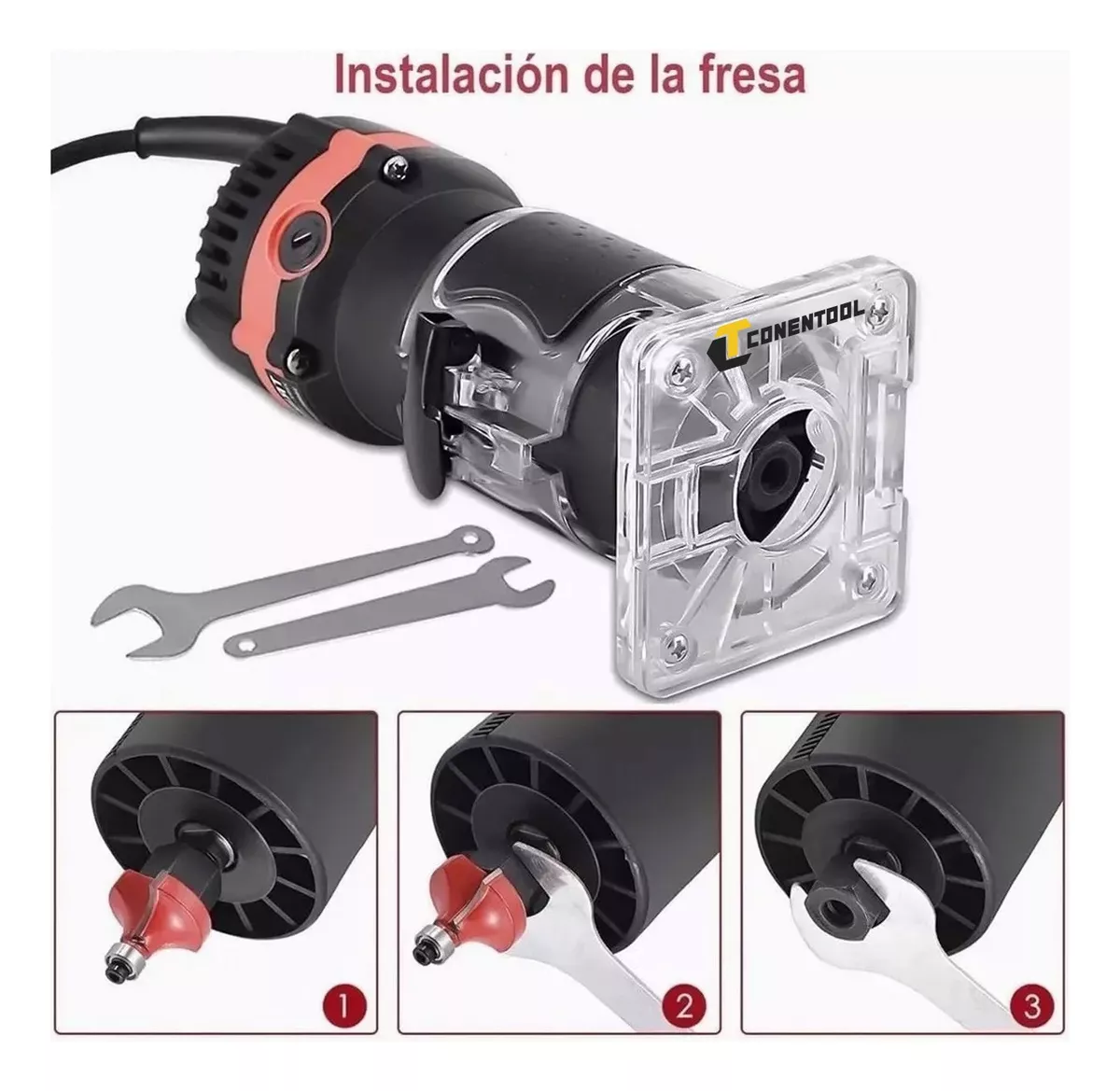 Enrutador Madera Rebajadora 800w 15 Brocas Carbu