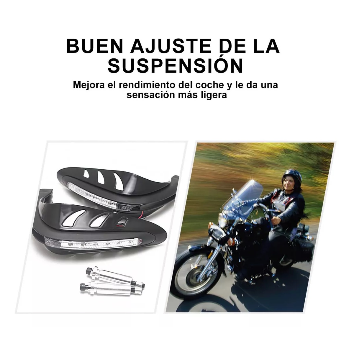 Paramanos Moto Luz Led Universal + Filtro Gasolina