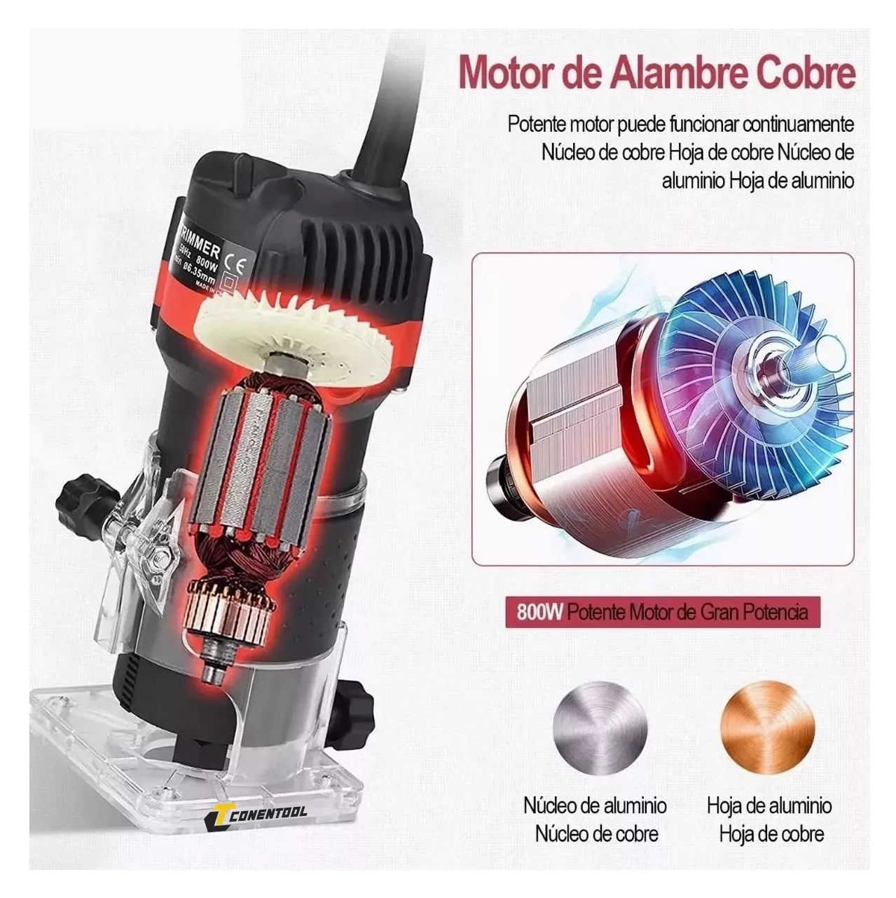 Enrutador Madera Rebajadora 800w 15 Brocas Carbu