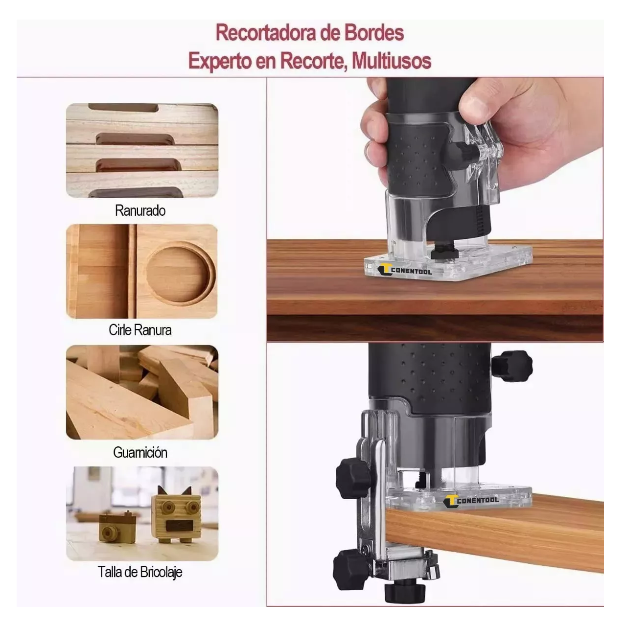 Enrutador Madera Rebajadora 800w 15 Brocas Carbu