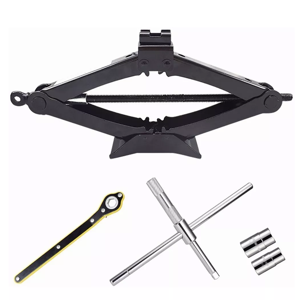 Gato Hidraulico De Tijeras De 3 Toneladas Negro