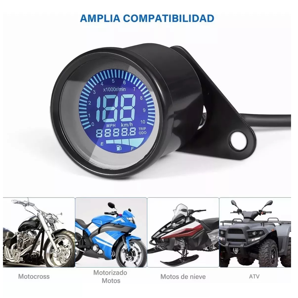 Velocímetro De Tablero Digital Para Motocicleta Universal