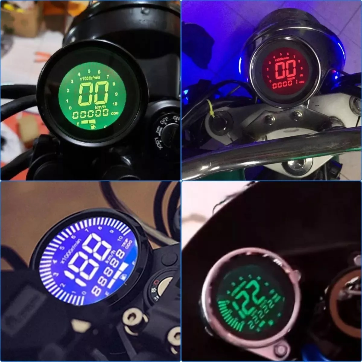 Velocímetro De Tablero Digital Para Motocicleta Universal