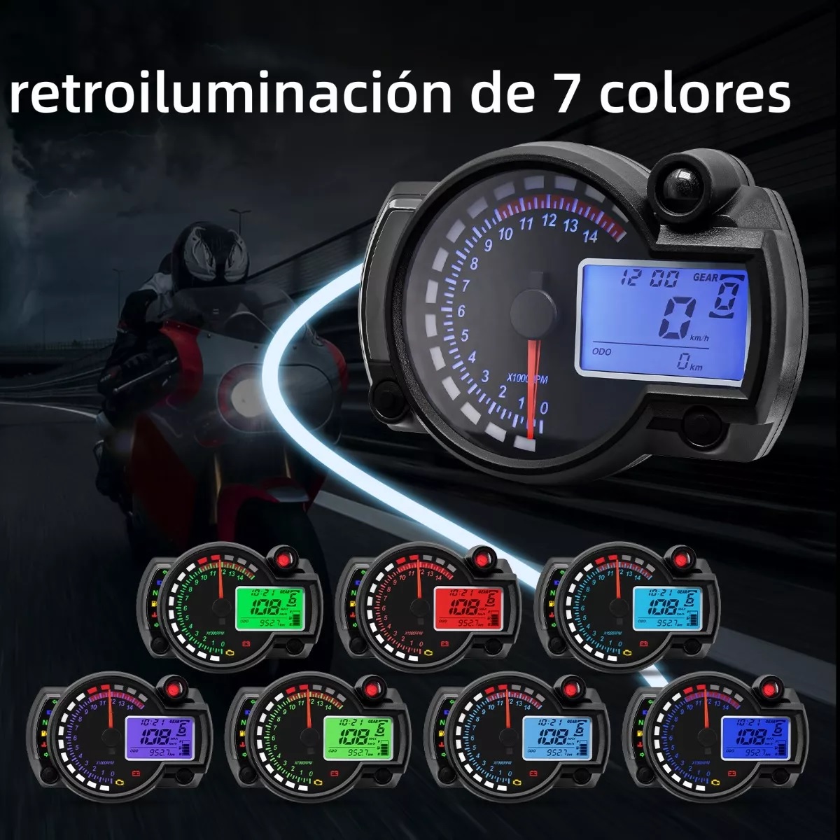 Velocímetro Odómetro Lcd Digital Para Motocicleta