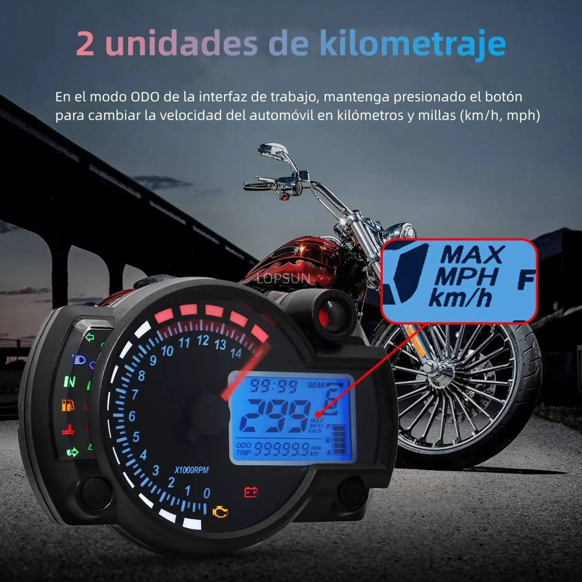 Velocímetro Odómetro Lcd Digital Para Motocicleta