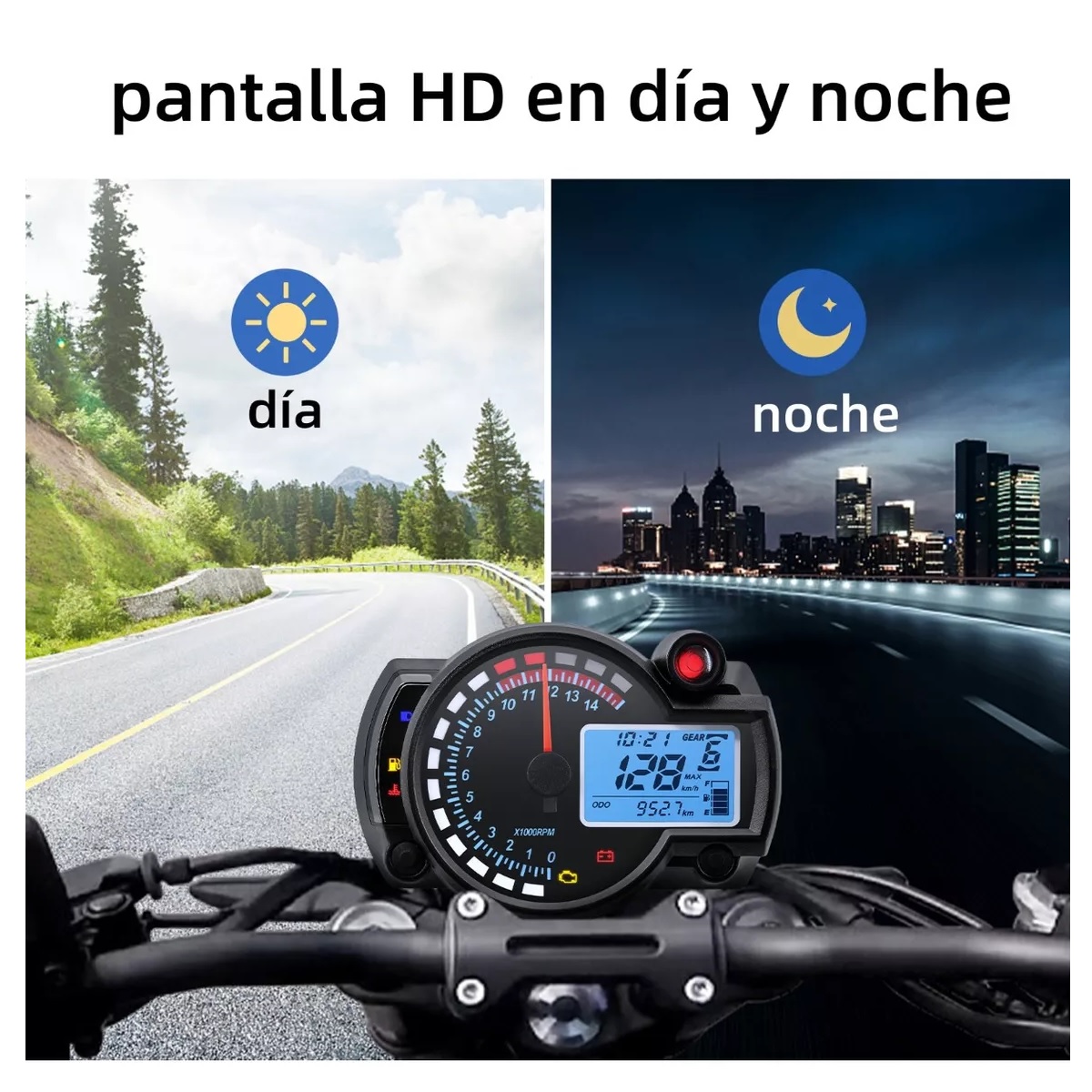 Velocímetro Odómetro Lcd Digital Para Motocicleta