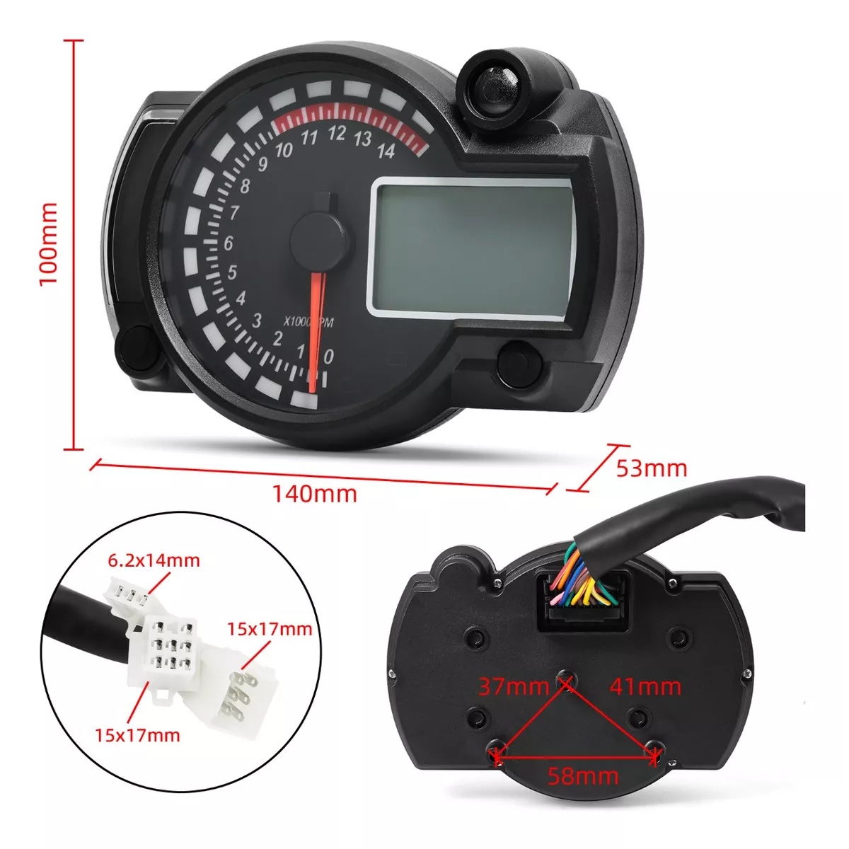 Velocímetro Odómetro Lcd Digital Para Motocicleta