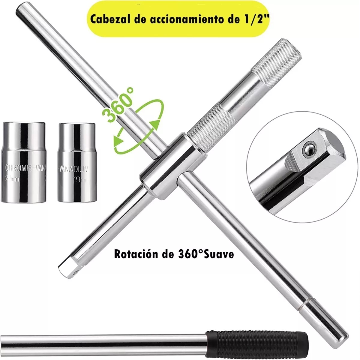 Llave Cruzada Extendida Universal De 4 Vías De 23''