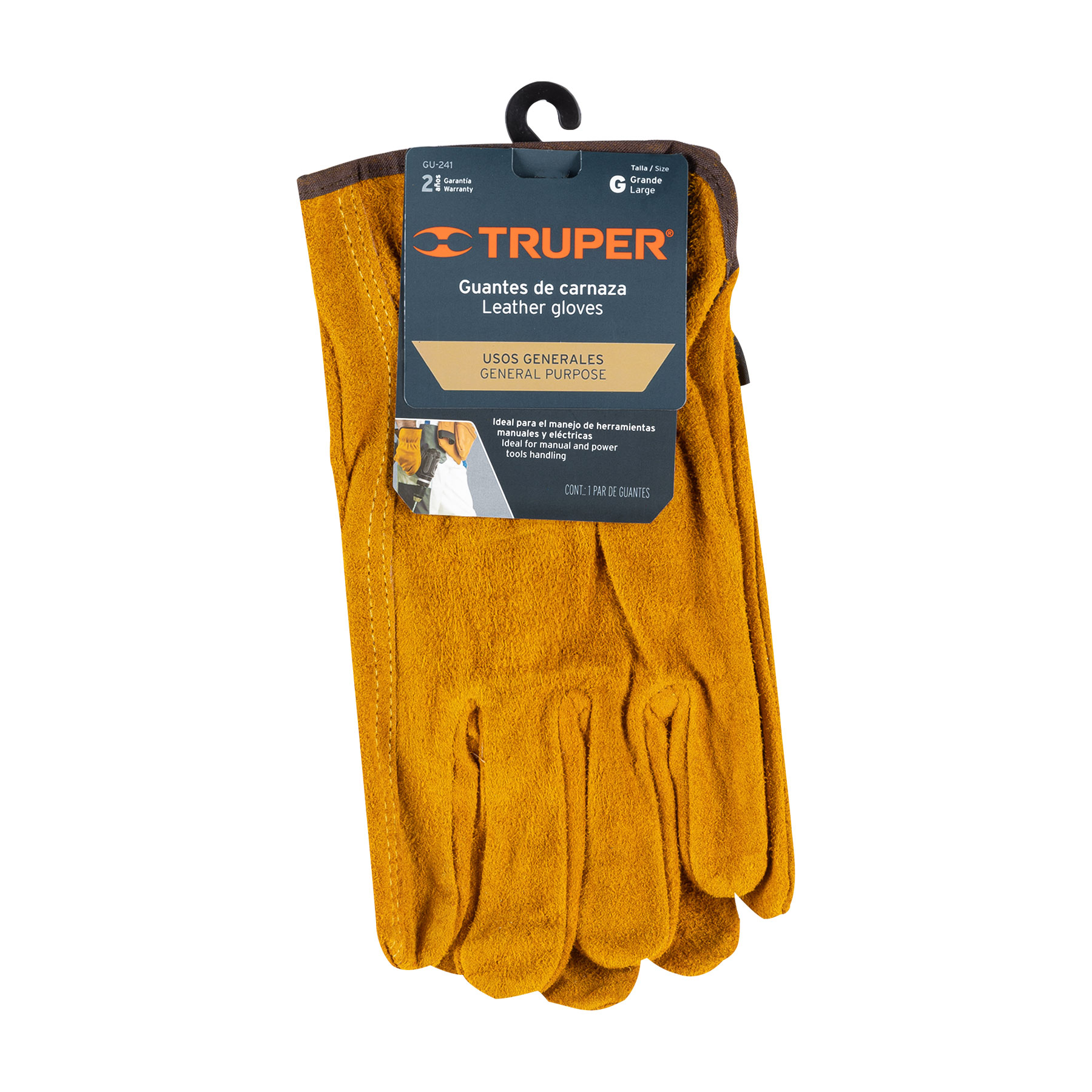 GUANTES DE CARNAZA, USOS GENERALES, GRANDES, TRUPER 14240