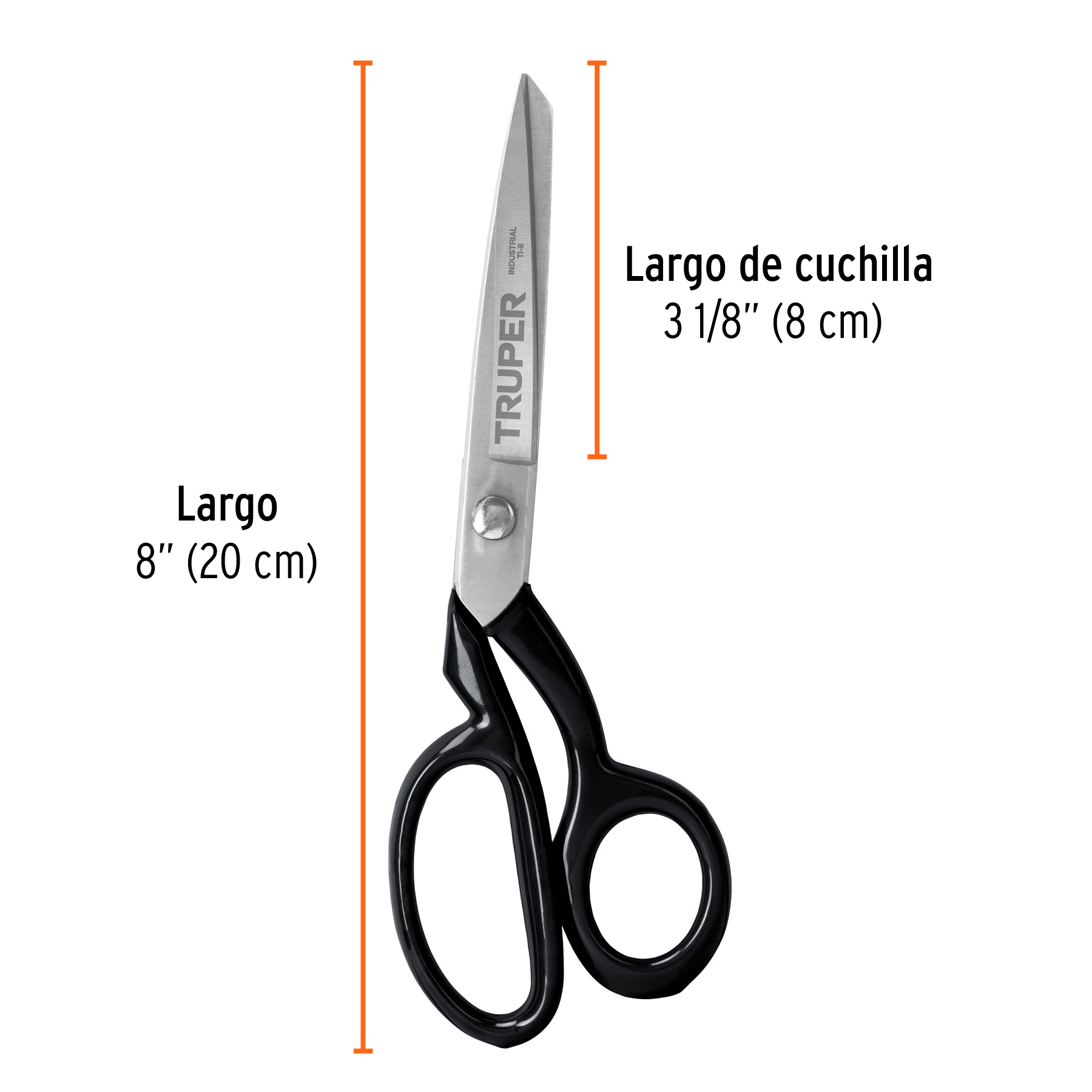 TIJERA 8" INDUSTRIAL PARA SASTRE, TRUPER 18550
