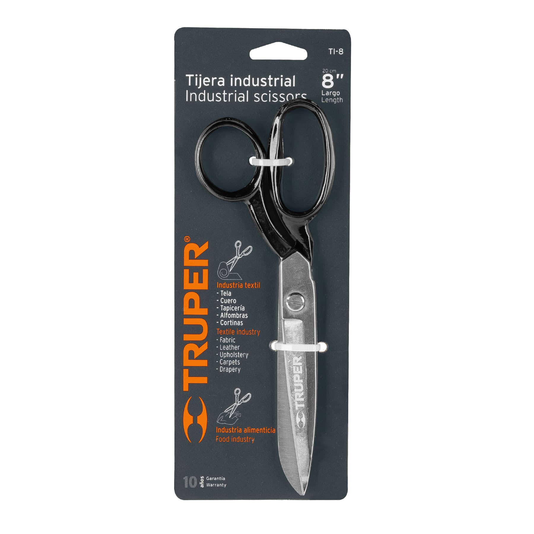 TIJERA 8" INDUSTRIAL PARA SASTRE, TRUPER 18550