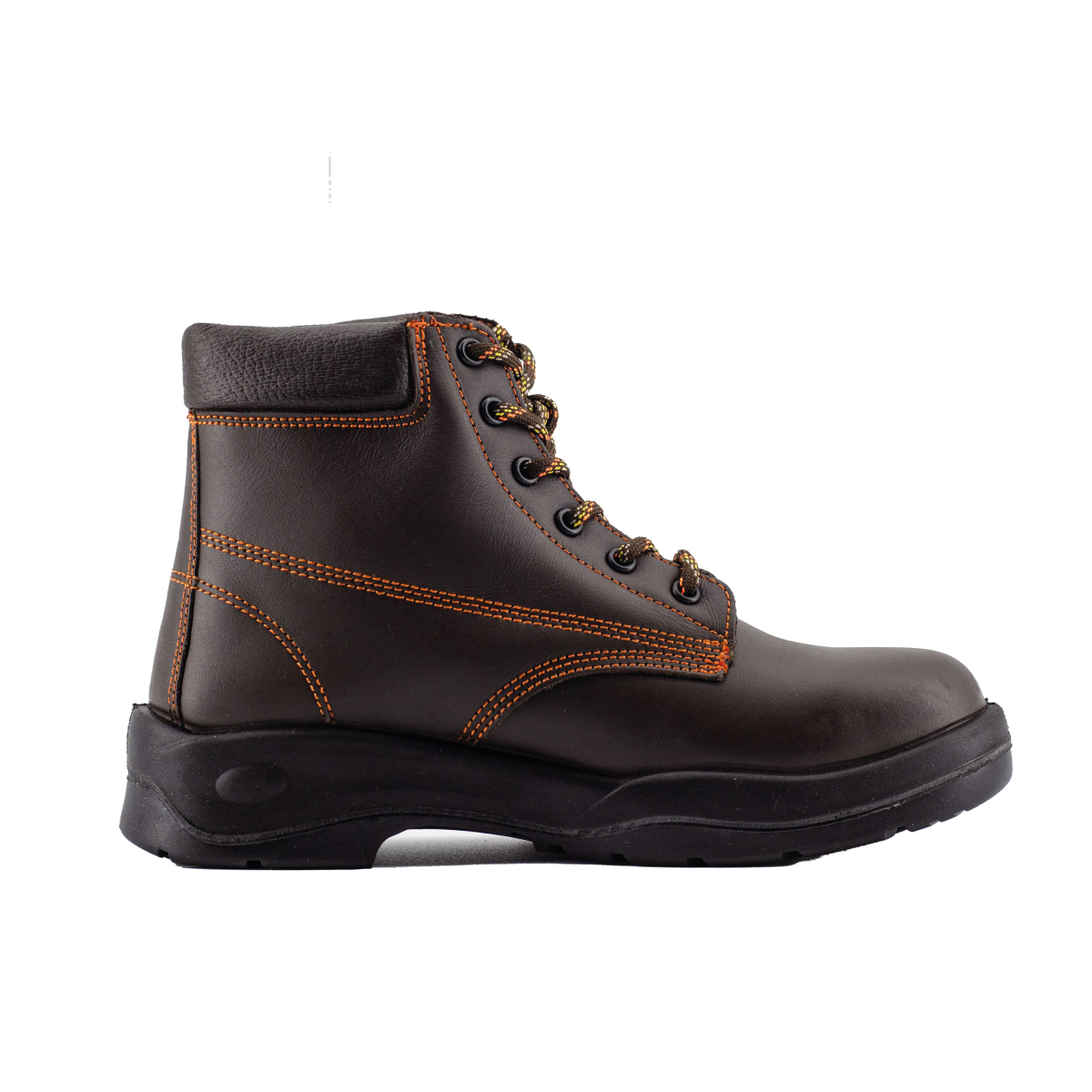 MODUSS SHOES bota de seguridad con punta de acero BORCEGUI MODELO 032 COLOR CAFÉ SUELA NEGRA