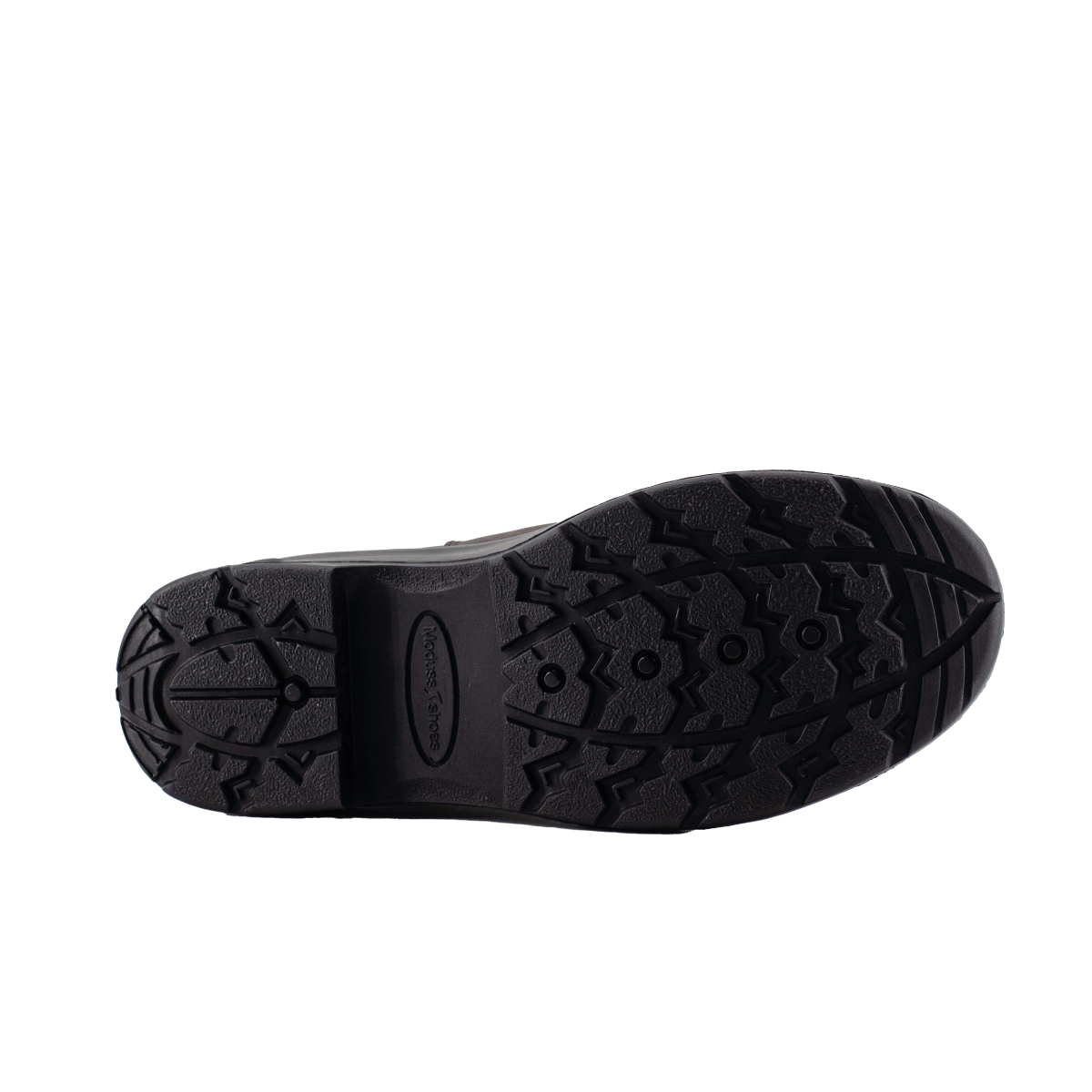 MODUSS SHOES bota de seguridad con punta de acero BORCEGUI MODELO 032 COLOR CAFÉ SUELA NEGRA