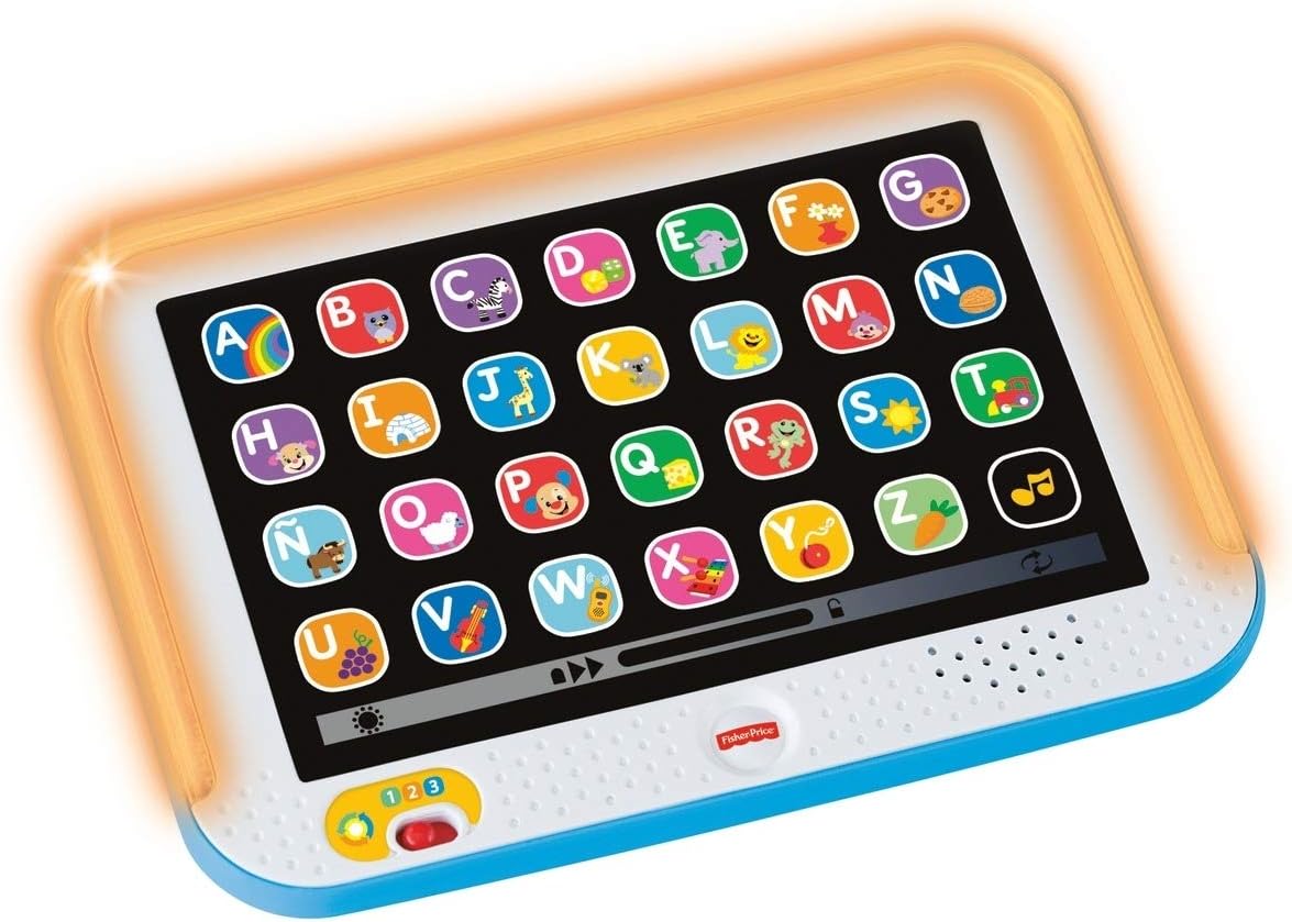 Fisher-Price Ríe y Aprende Juguete para Bebés Tablet de Aprendizaje Crece Conmigo Azul