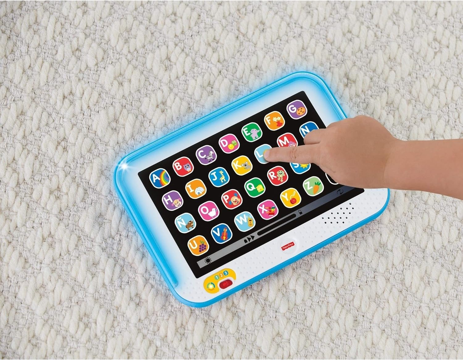 Fisher-Price Ríe y Aprende Juguete para Bebés Tablet de Aprendizaje Crece Conmigo Azul