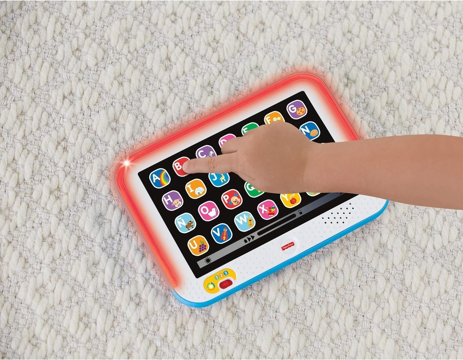 Fisher-Price Ríe y Aprende Juguete para Bebés Tablet de Aprendizaje Crece  Conmigo Azul