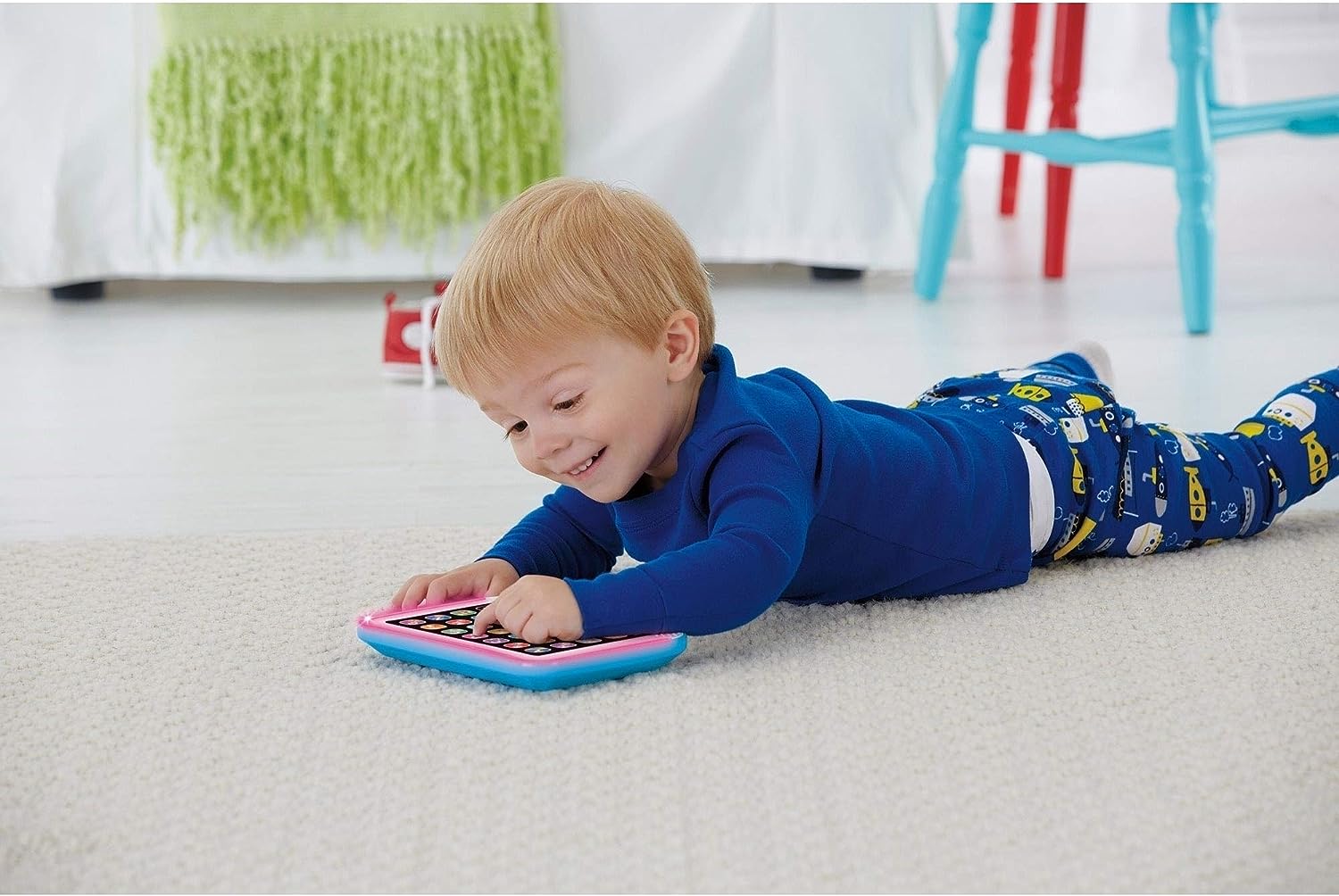 Fisher-Price Ríe y Aprende Juguete para Bebés Tablet de Aprendizaje Crece Conmigo Azul