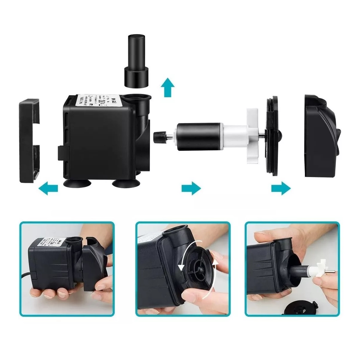 Bomba De Agua Mini Para Pecera Fuente Acuario 0.55m