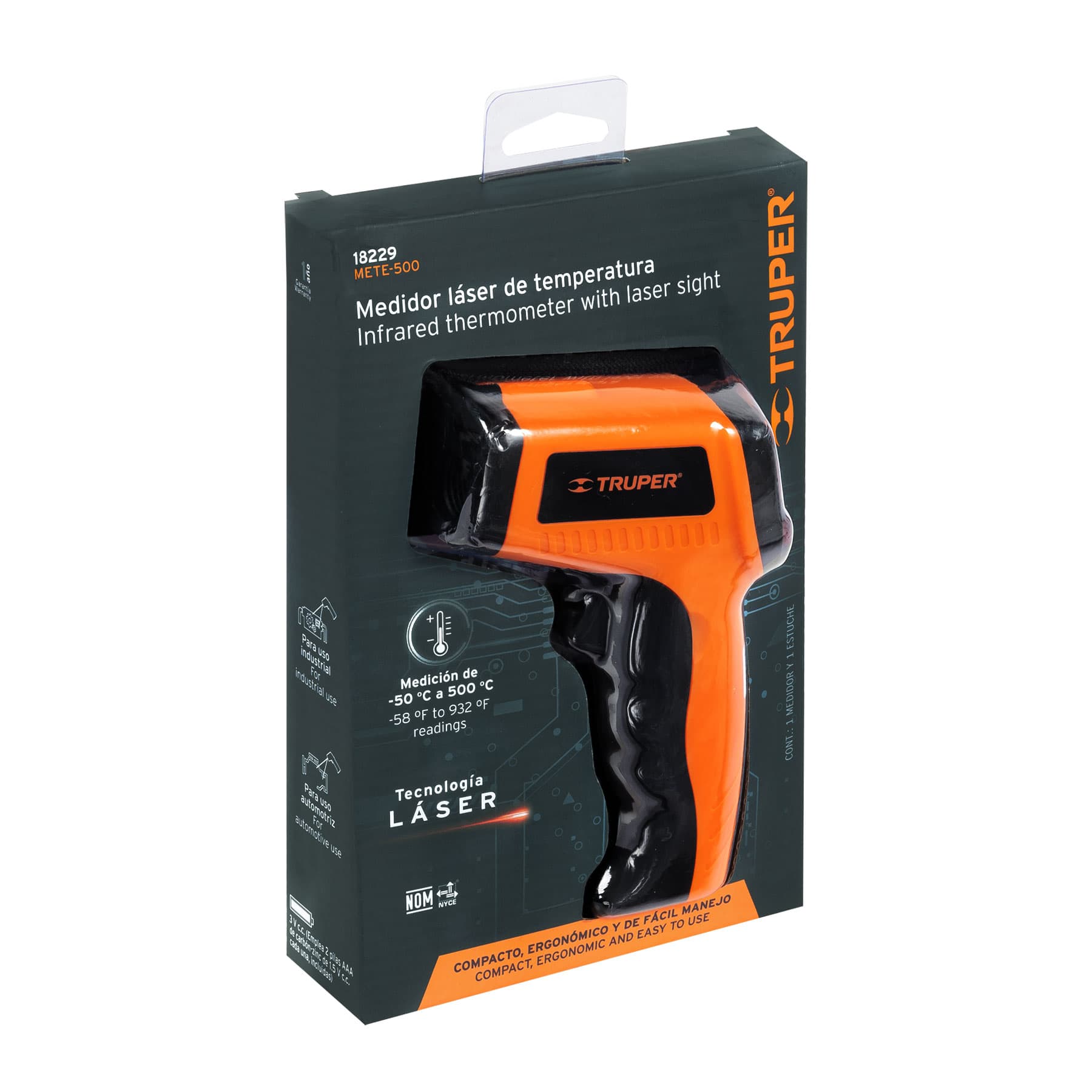 MEDIDOR INFRARROJO DE TEMPERATURA DE TRUPER 18229