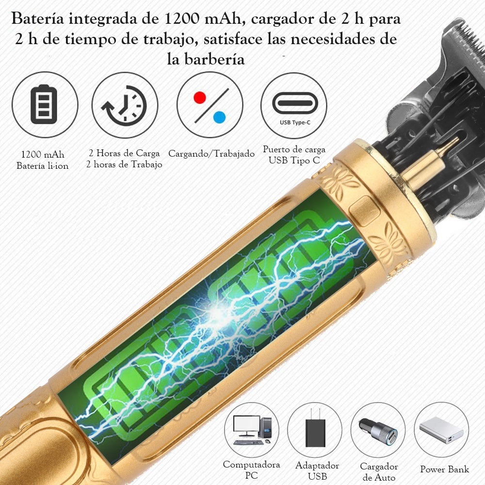 Maquina para cortar Cabello inalambrica recargable