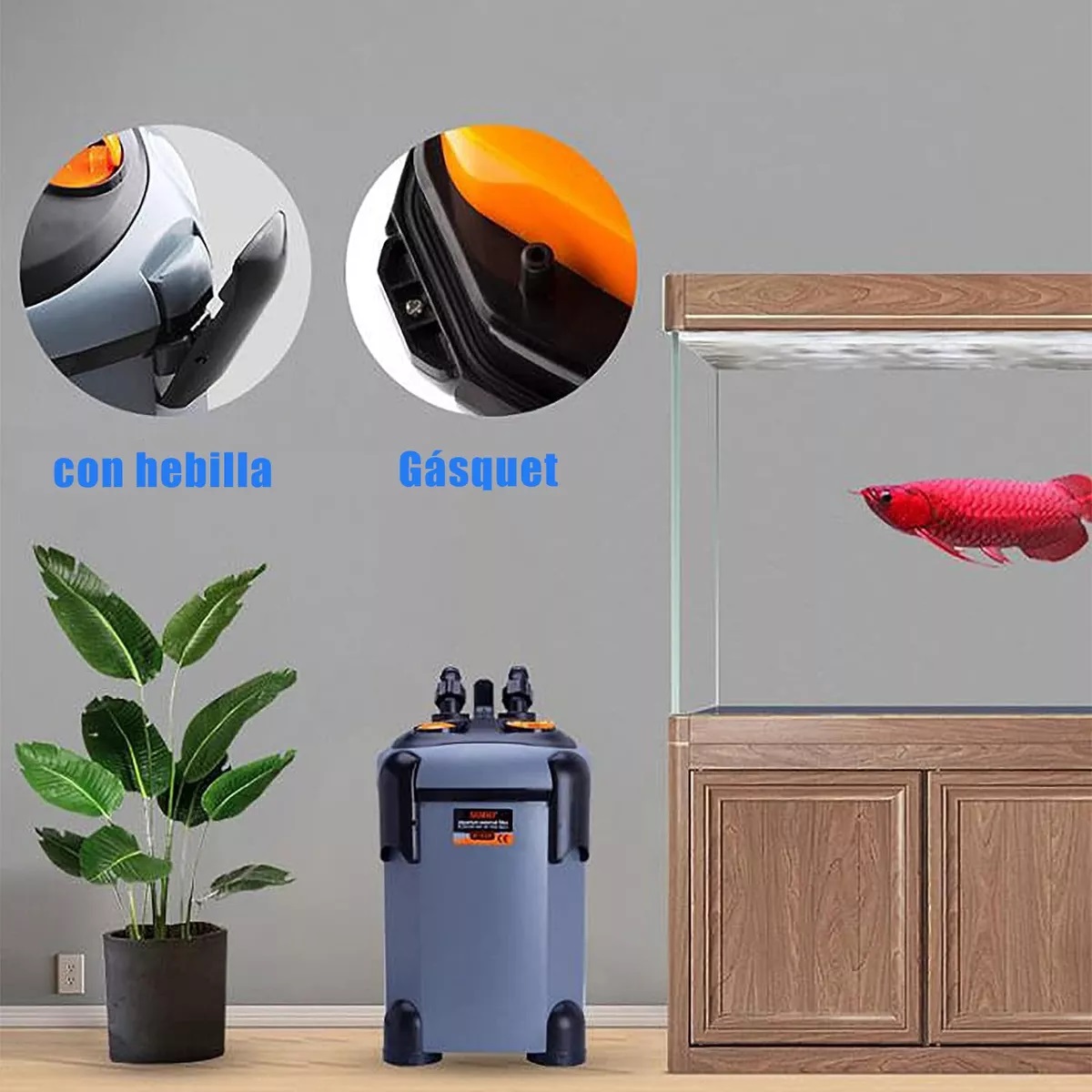 Filtro Canister Canasta Acuario Marino Ecopet 850 L/h