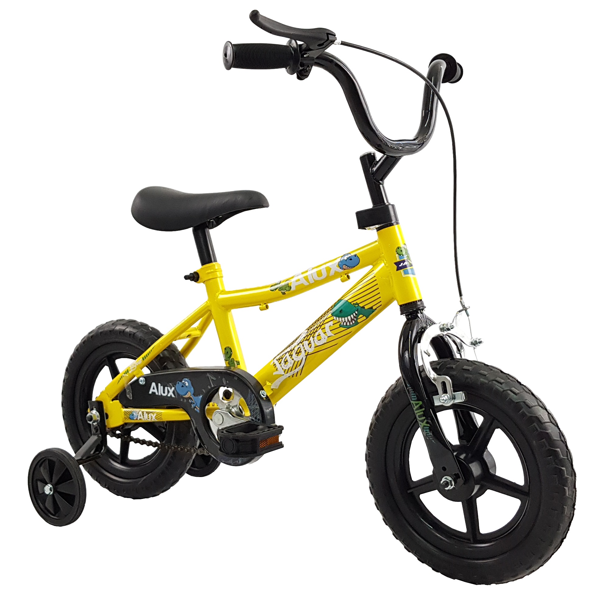 Bicicleta Jaguar Alux  Rodada 12 Llantas Entrenadoras Amarillo