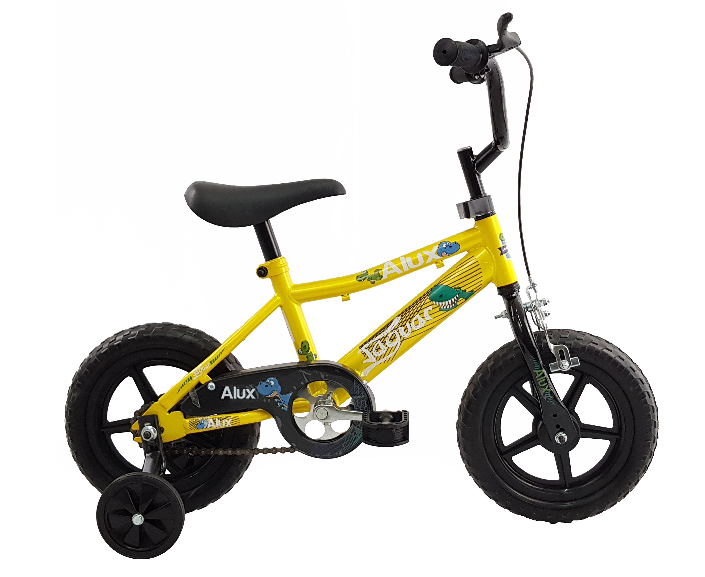 Bicicleta Jaguar Alux  Rodada 12 Llantas Entrenadoras Amarillo