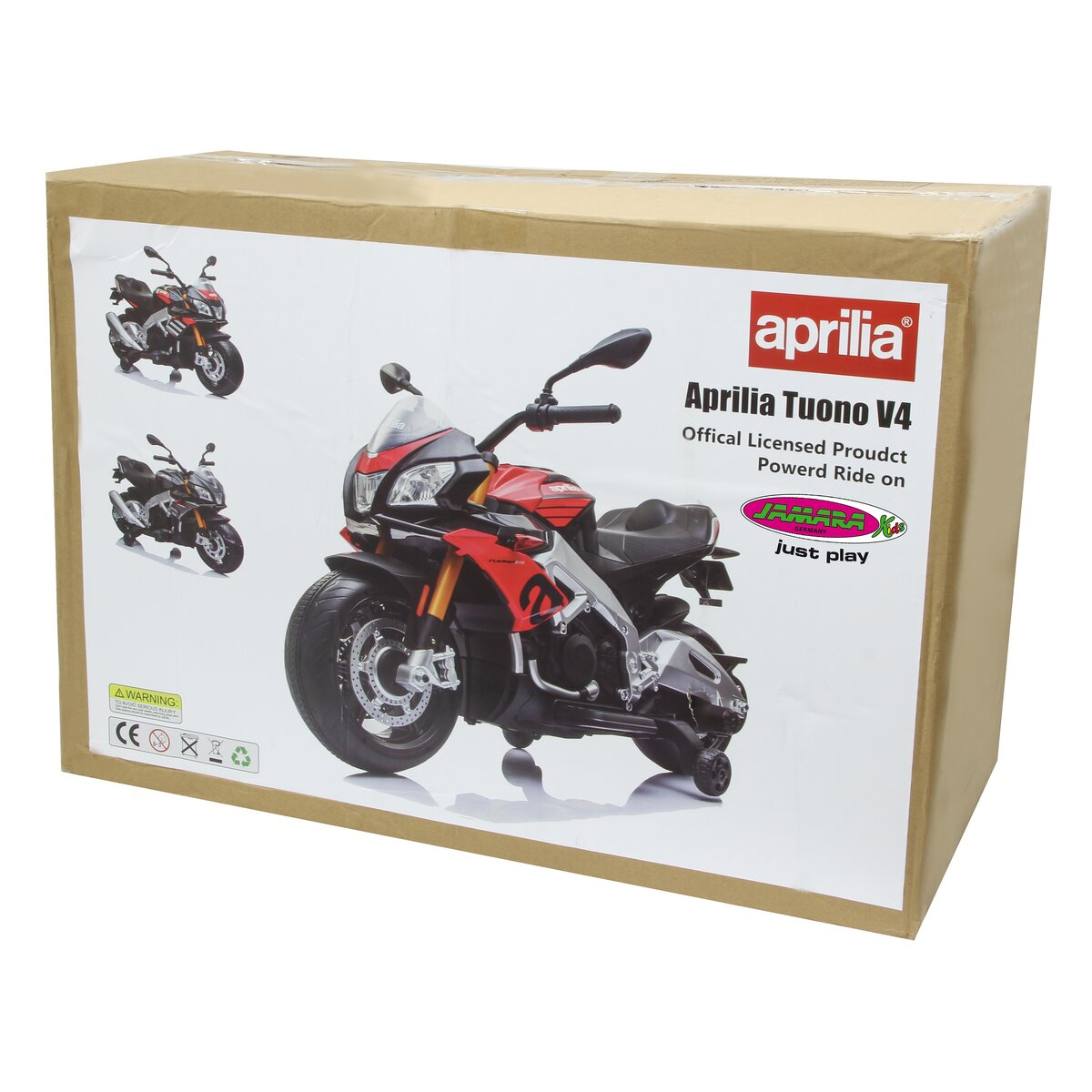 Montable Moto Electrica Aprilia Tuono 1100 12V Roja