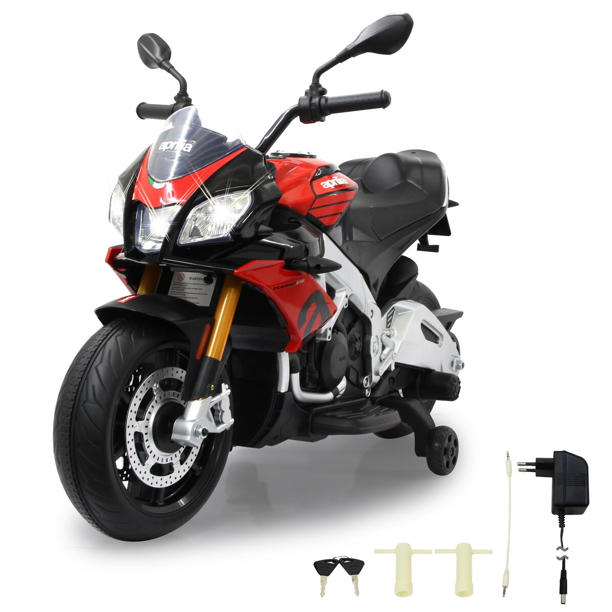Montable Moto Electrica Aprilia Tuono 1100 12V Roja