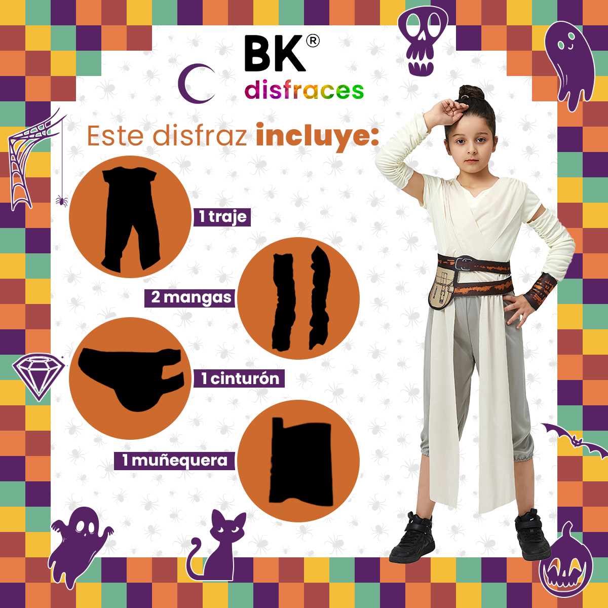 Disfraz De Halloween Infantil Niñas Fiesta Disfraces De Tela Exploradora Jade Espacio Estelar Wars Tallas Disponibles