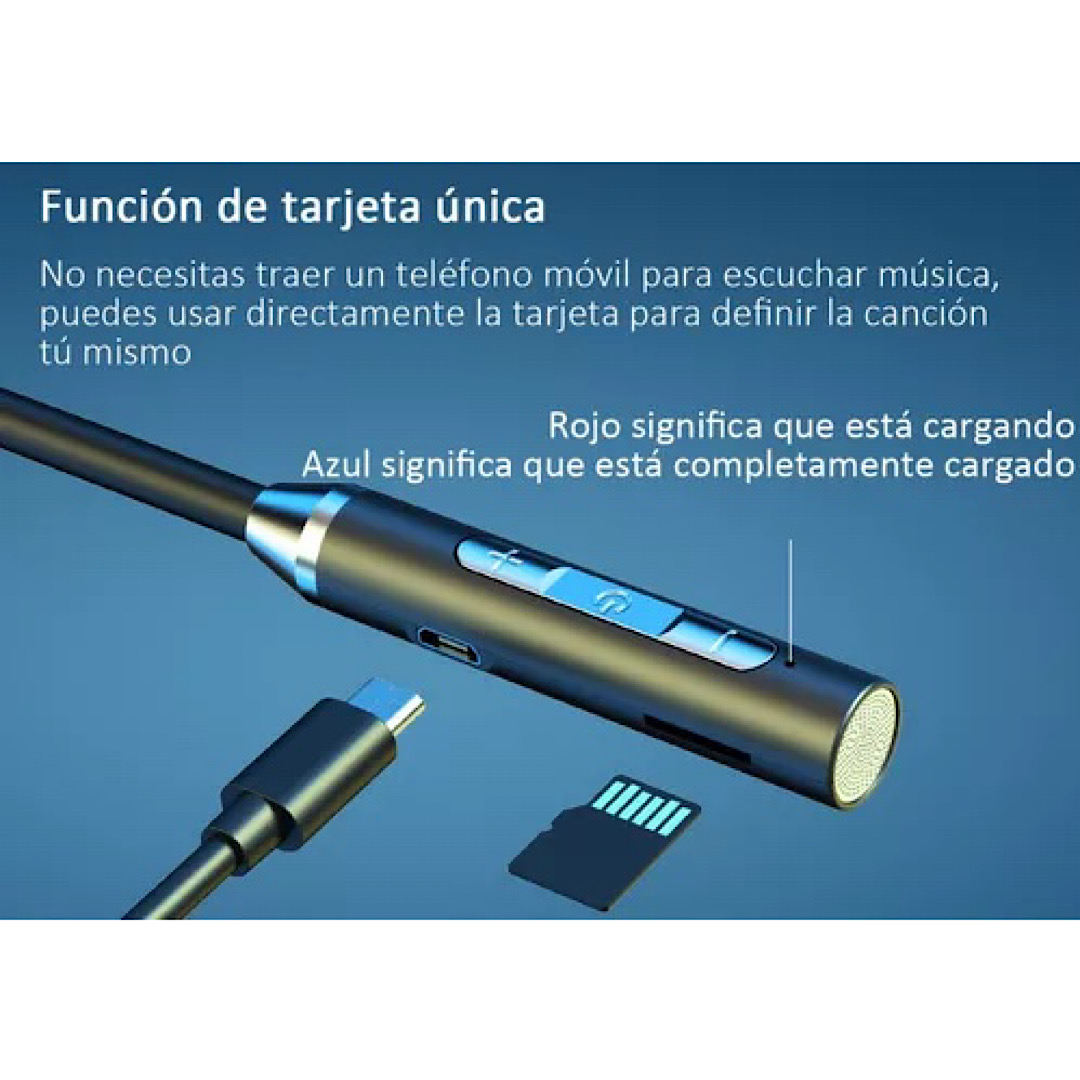 Audífonos In-ear Bluetooth Con Neckband De 2 Piezas