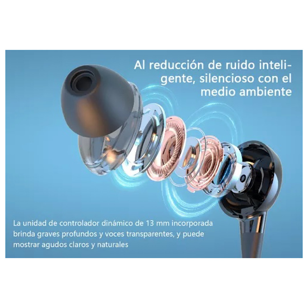 Audífonos In-ear Bluetooth Con Neckband De 2 Piezas