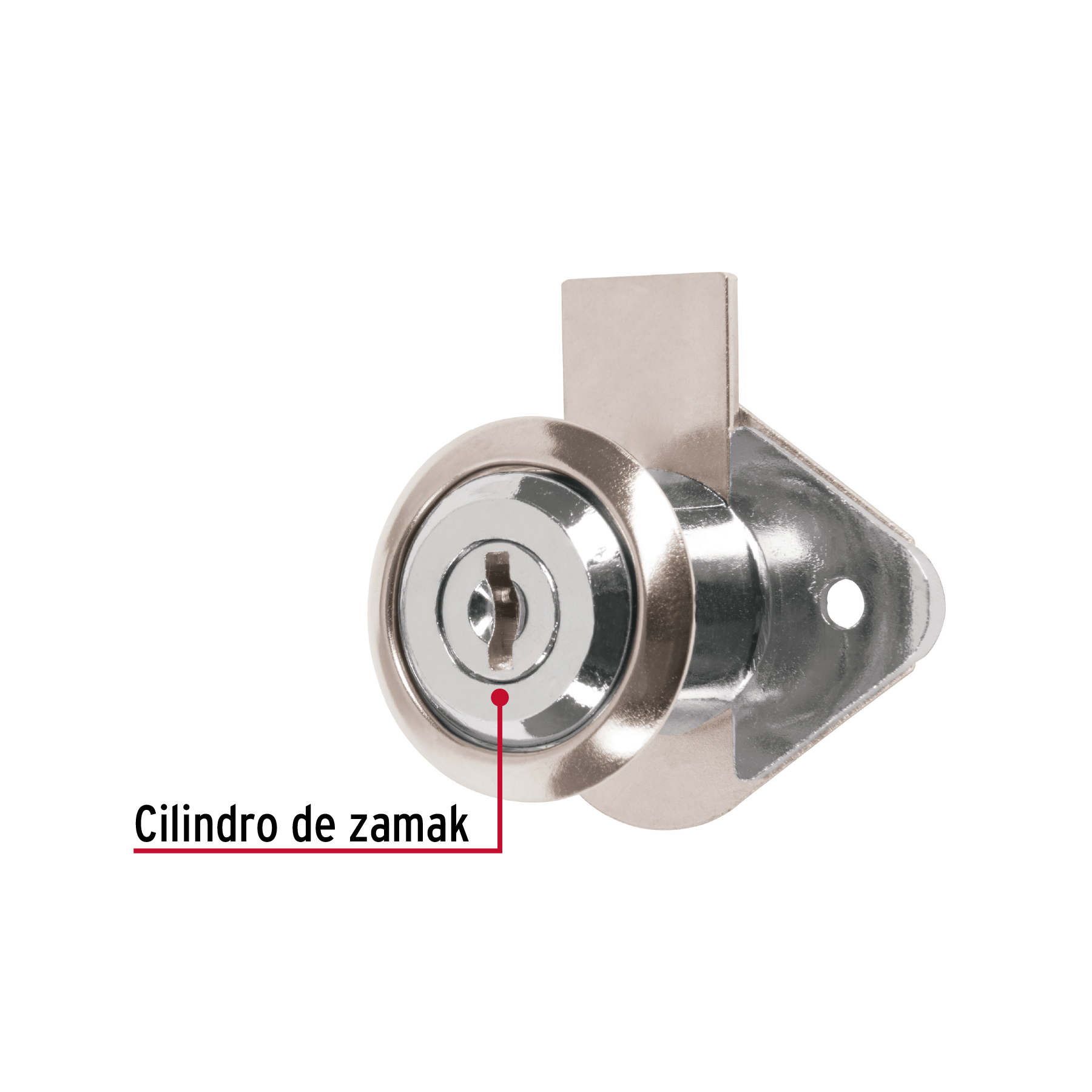 CERRADURA PARA MUEBLE, MODELO 21, CROMO, HERMEX BASIC 23506
