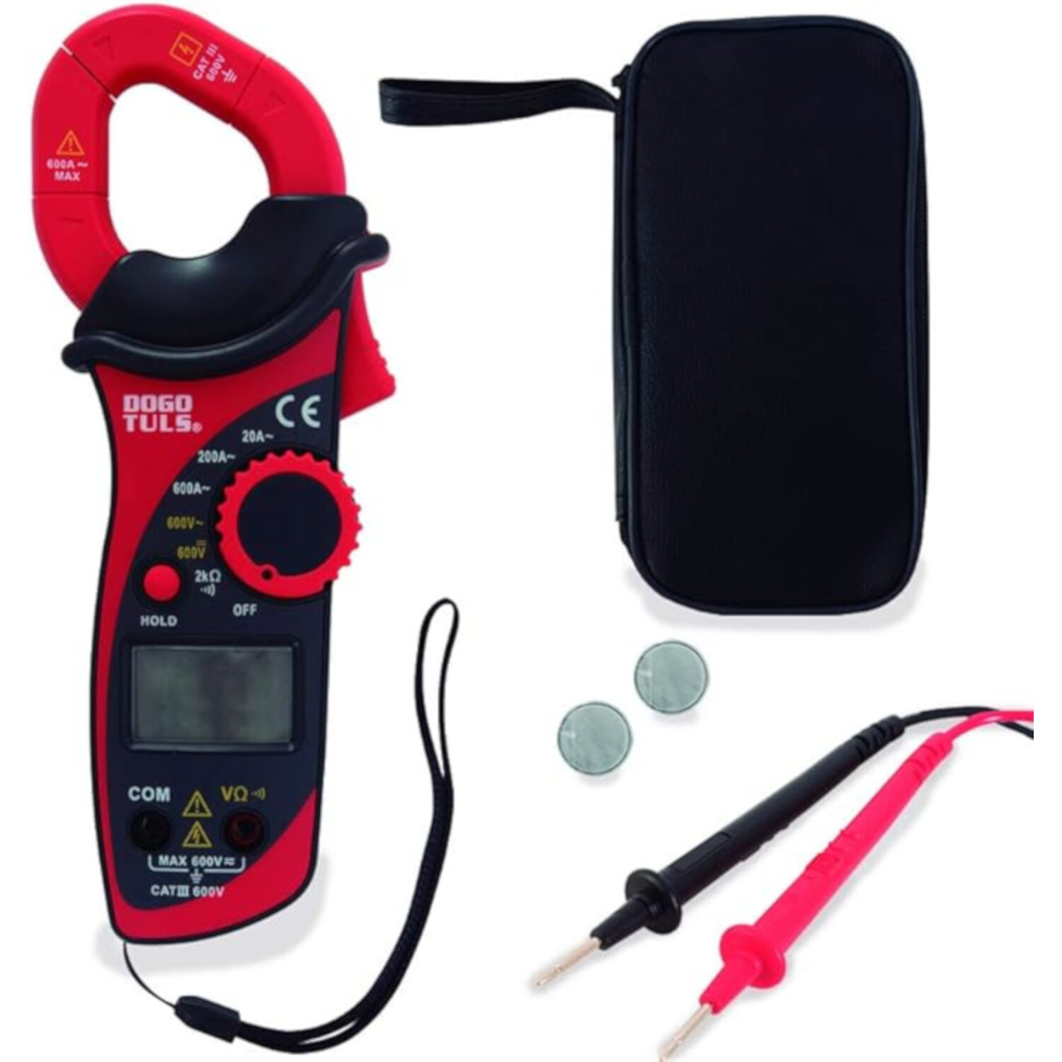 Amperímetro o Multimetro de Gancho Profesional Digital 600V Cat III Dogotuls ZE8005