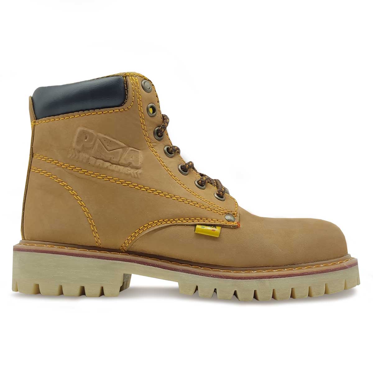 Bota Oro suela Ambar Nobuck Caballero Hombre Pma Industriales De trabajo Sin/casquillo