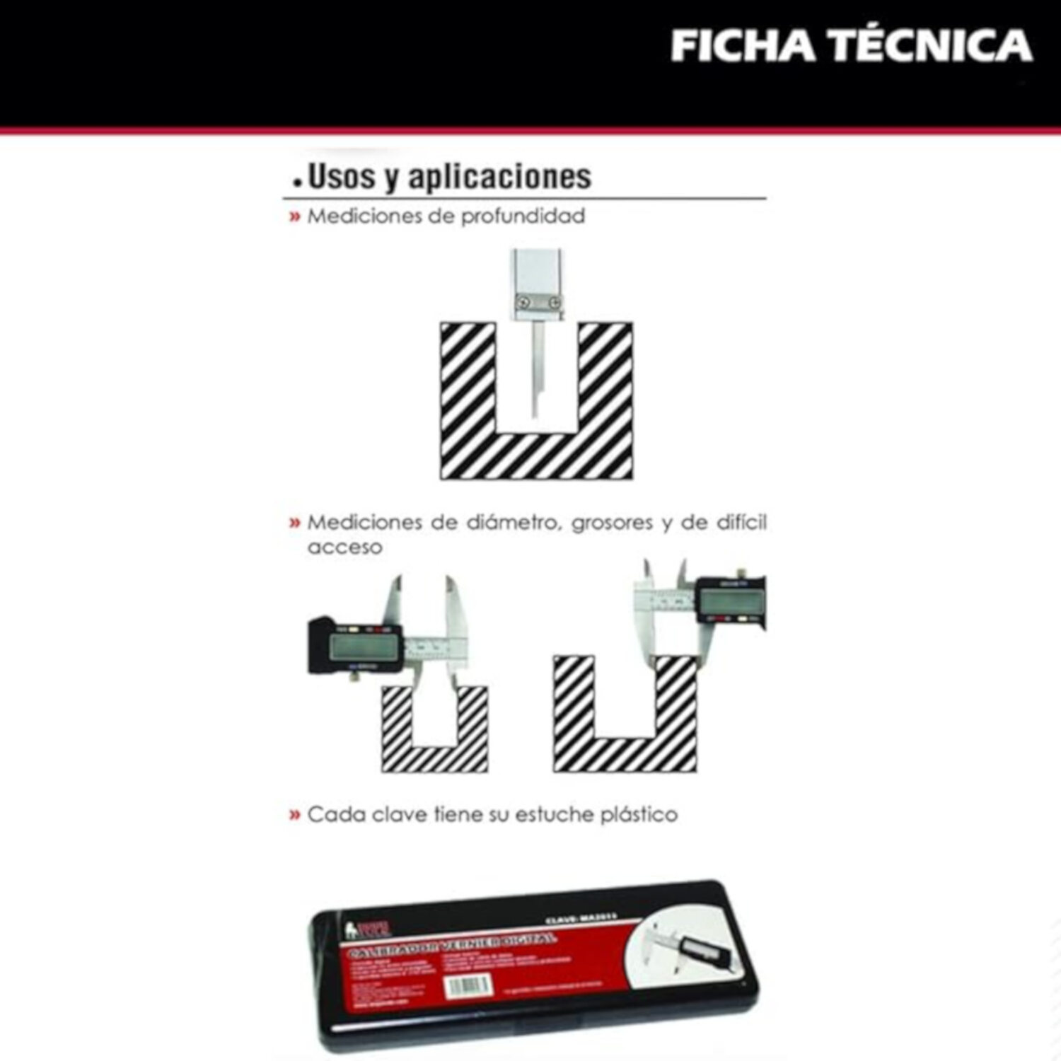 DOGOTULS MA2011 Calibrador Vernier Digital 6" STD Y MM