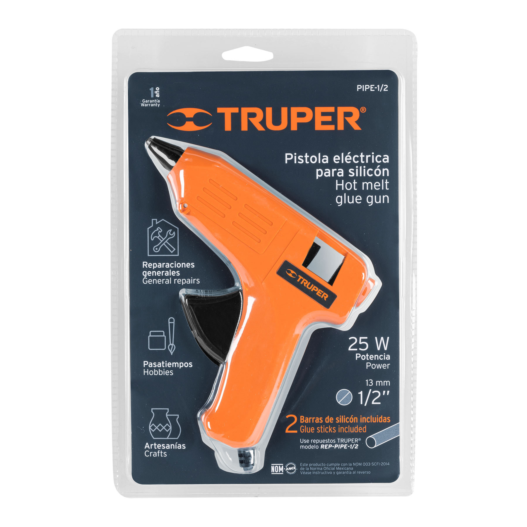 PISTOLA ELÉCTRICA PARA SILICÓN DE 1/2", TRUPER 17536