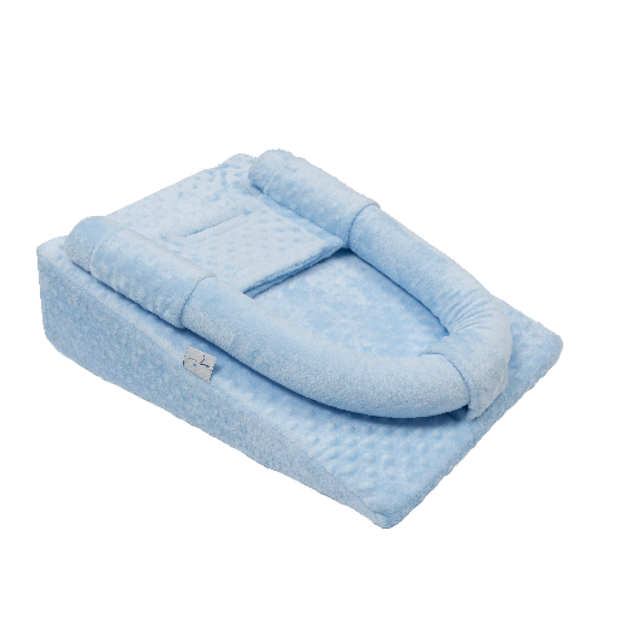 Memory Foam | Cojin Antirreflujo De Bebé/ Colchón Antirreflujo De Bebé - Soporte, Seguridad Y Suavidad - Suave Y Seguro - Hecho De Espuma-Color Azul.