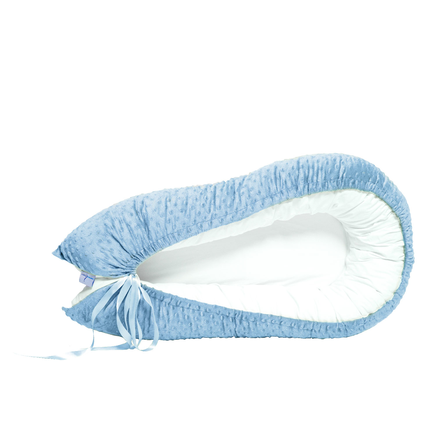 Memory Foam Nido Colecho de Bebés Cuna Portátil Camita Bebé Color Azul.